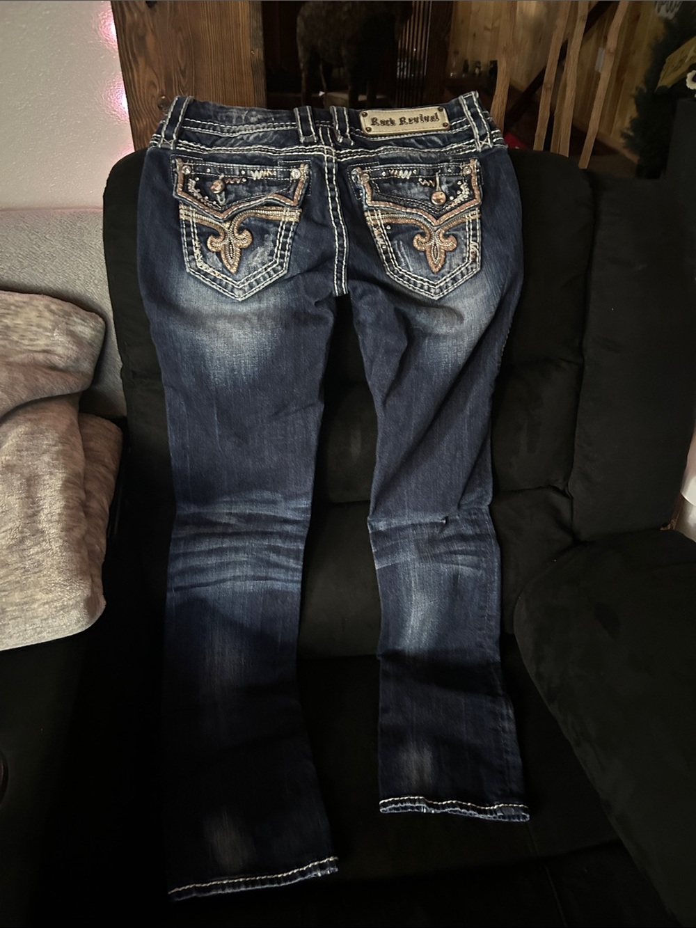 Rock Revival Womans Indigo Washed Slim Straight Jeans - Picture 5 of 8